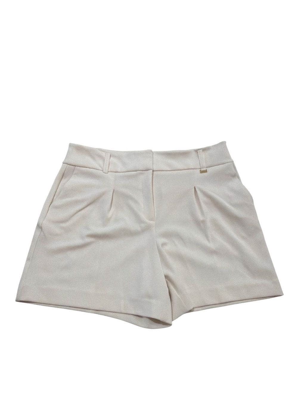 Nine West Cream High-Waist Tailored Women’s Shorts Jerry knit stretch size 14